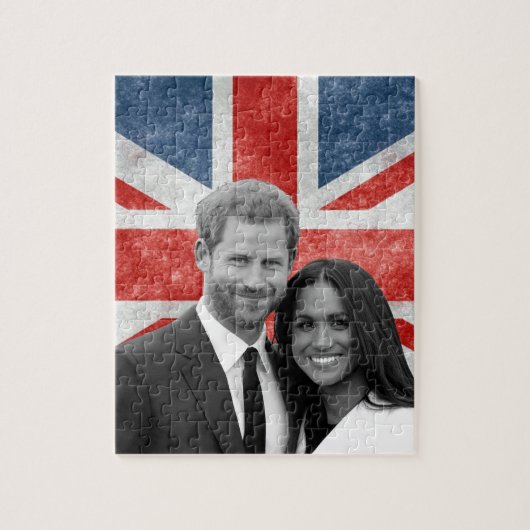 Prince Harry en Meghan Markle Legpuzzel (Verticaal)