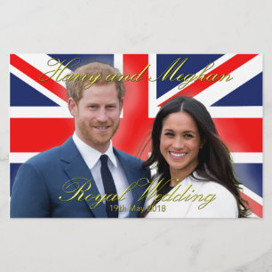 Prince Harry en Meghan Markle Royal Wedding Briefpapier