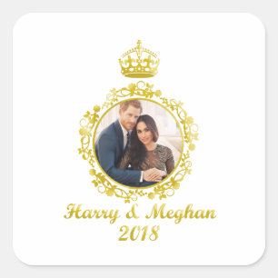 Prince Harry en Meghan Markle Vierkante Sticker