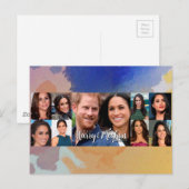 Prince Harry & Meghan Markle Briefkaart (Voorkant / Achterkant)