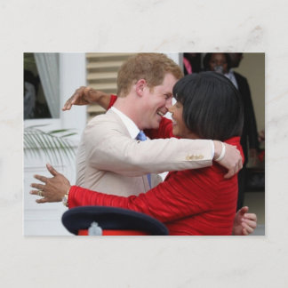 Prince Harry & PM Portia Simpson Miller Briefkaart