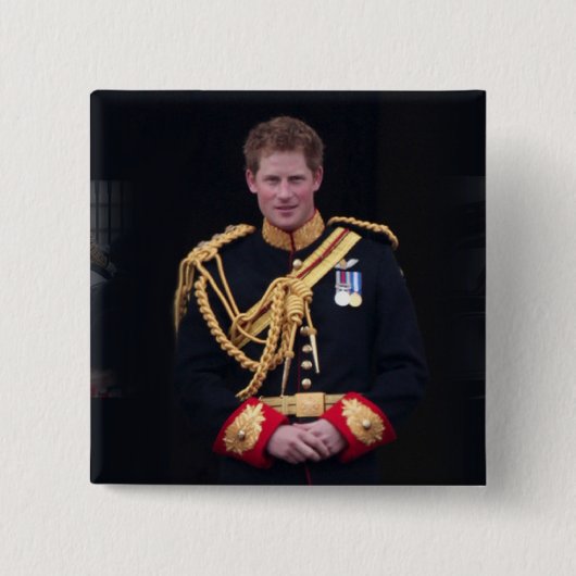 Prince Harry Vierkante Button 5,1 Cm (Voorkant)
