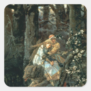 Prince Ivan over de Grijze Wolf, 1889 Vierkante Sticker
