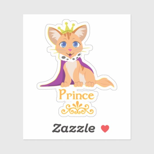 Prince Kitten Sticker (Vel)