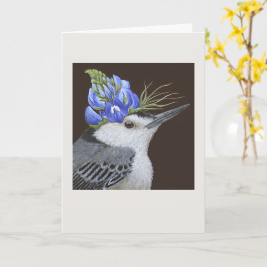 Prince la carte nuthatch (Fleur jaune)