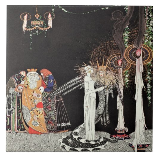 Prince Lindworm Fairytale Kay Nielson Tegeltje (Voorkant)