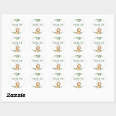 Prince Lion Greenery Floral Baby shower Ronde Sticker (Vel)