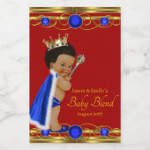 Prince Mini Bouteille à vin Étiquette Rouge Bleu O (Étiquettes simples)