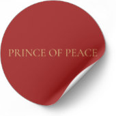 PRINCE OF PEACE Red Minimal Christmas Sticker #4