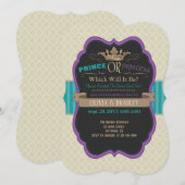 Prince Ou Princesse Genre Reveillez Invitation (Devant / Derrière)
