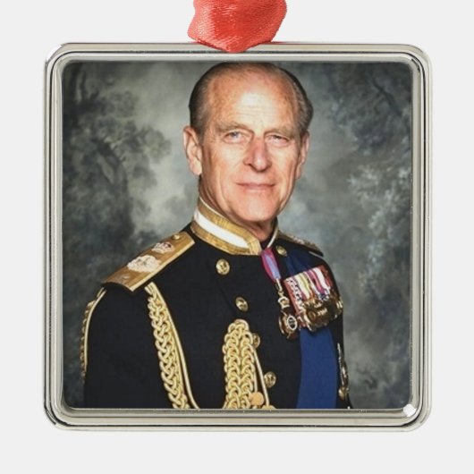 Prince Philip Metalen Ornament (Voorkant)