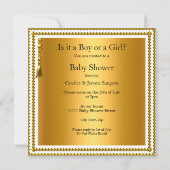 Prince Princess Gender Reopenbaart Baby shower Bru Kaart (Achterkant)