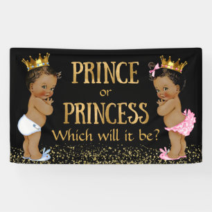 Prince Princess Geslacht Revele Baby Shower Spandoek