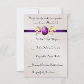 Prince & Princess Purple RSVP Réponse Invitation 2 (Dos)