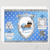 Prince Royal Baby Blue & Silver Pillow Chip Bag (Voorkant / Achterkant)