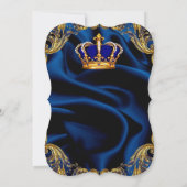Prince Royal couronne bleue et or et invitation en (Dos)