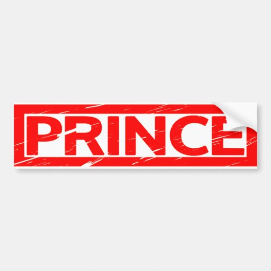 Prince Stamp Bumpersticker (Voorkant)