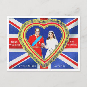 Prince William en Catherine Royal Wedding Briefkaart