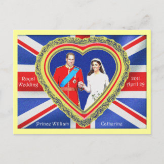 Prince William en Catherine Royal Wedding Briefkaart
