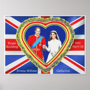 Prince William en Catherine Royal Wedding Poster