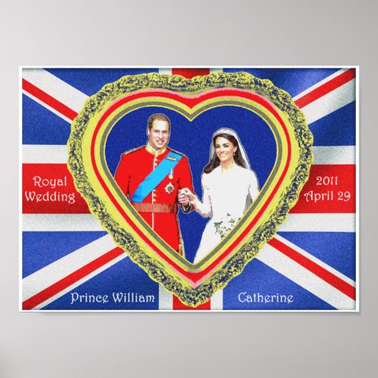 Prince William en Catherine Royal Wedding Poster (Voorkant)
