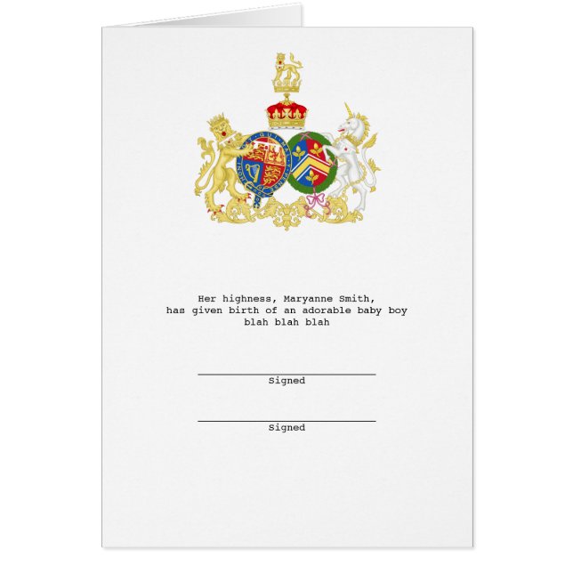 Prince William en Duchess Catherine Coat of Arms (Voorkant)