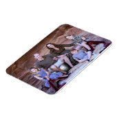 Prince William et famille déc 2021 stylisé Magnet (Côté Gauche)