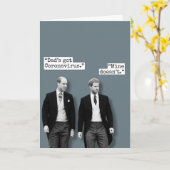 Prince William et Prince Harry - carte drôle (Fleur jaune)