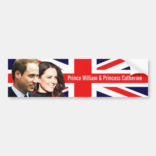 Prince William & Kate Bumpersticker (Voorkant)