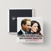 Prince William & Kate Royal Wedding Button (Voorkant /achterkant)
