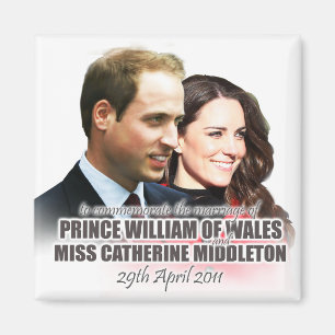 Prince William & Kate Royal Wedding Magnet Magneet