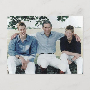 Princes Charles William Harry 1999 Briefkaart