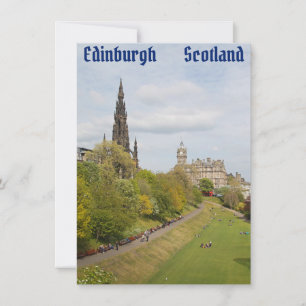Princes Street Gardens, Édimbourg, carte Scotland