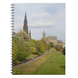 Princes Street Gardens, Edinburgh, Schotland Notitieboek