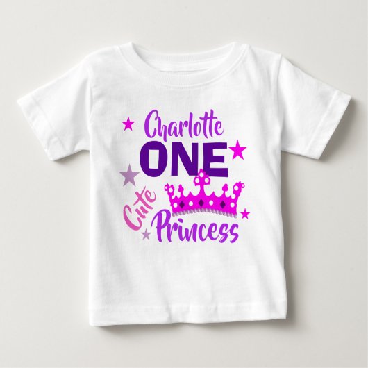 Princess 1st Birthday Girls Cute Personalized (Voorkant)