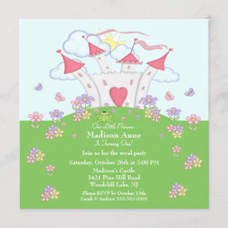 Princess 1st Birthday Party Invitation Kaart