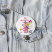 Princess 3rd Birthday Button (In situ)