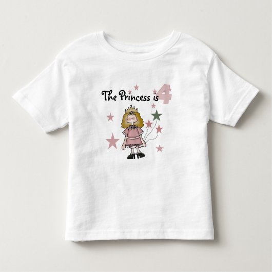 Princess 4th Birthday Tshirts et cadeaux (Devant)