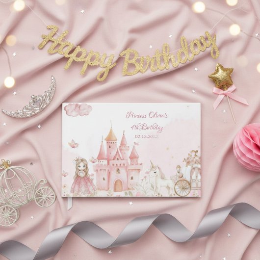  Princess 4th Pink Castle Unicorn Birthday Party 