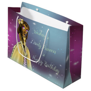 Princess Amariah Birthday Gift Bag - Large, Glossy Groot Cadeauzakje