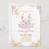 Princess and Castle Theme Baby shower Invitation (Voorkant)