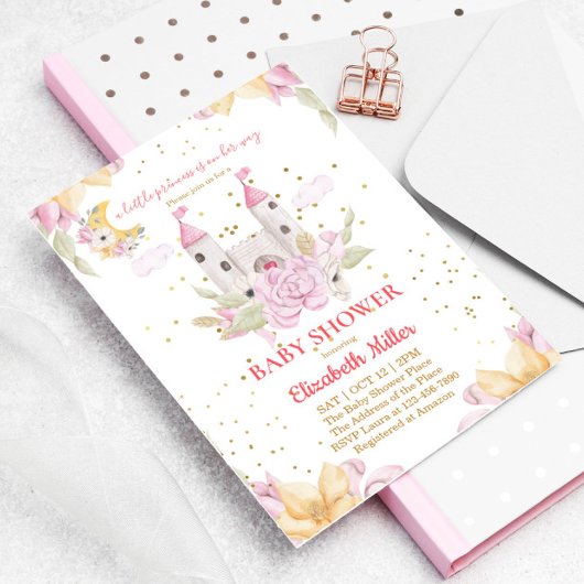 Princess and Castle Theme Baby shower Invitation