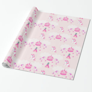 Princess and castle Wrapping Paper Cadeaupapier