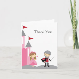 Princess and Knight Note Cards Bedankkaart