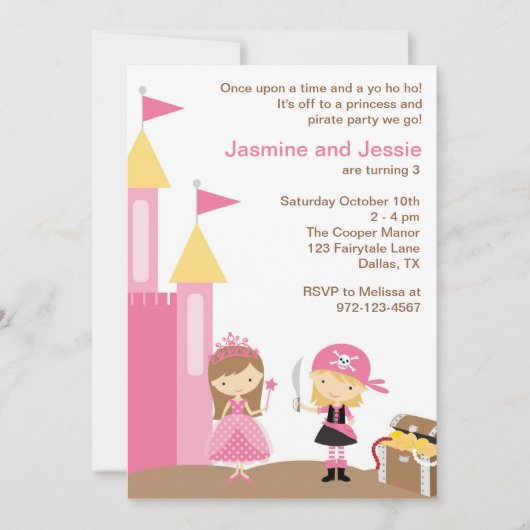 Princess and Pink Pirate Kaart (Voorkant)