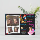 Princess and Pirate-verjaardagsuitnodiging Twee th Kaart (Staand voorkant)