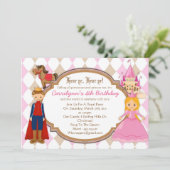 Princess and Prince - Birthday Party Kaart (Staand voorkant)