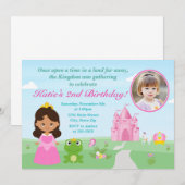 Princess and the Frog Birthday Invitation Kaart (Voorkant / Achterkant)