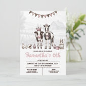 Princess Animals Birthday Party Invitation (Debout devant)