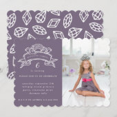 PRINCESS ANNIVERSAIRE FÊTE PHOTO INVITATION (Devant / Derrière)